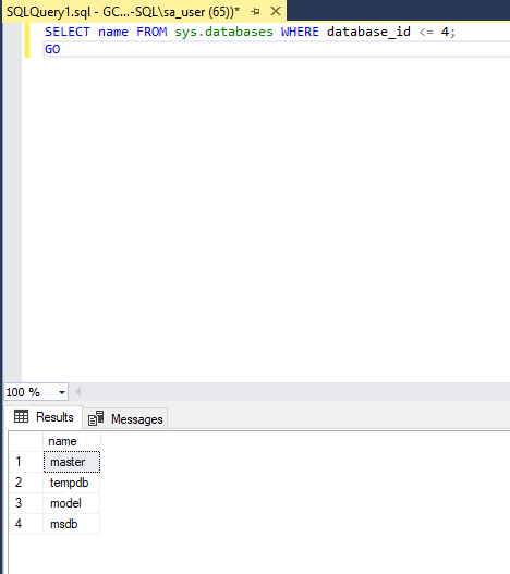 SSMS Sample Query
